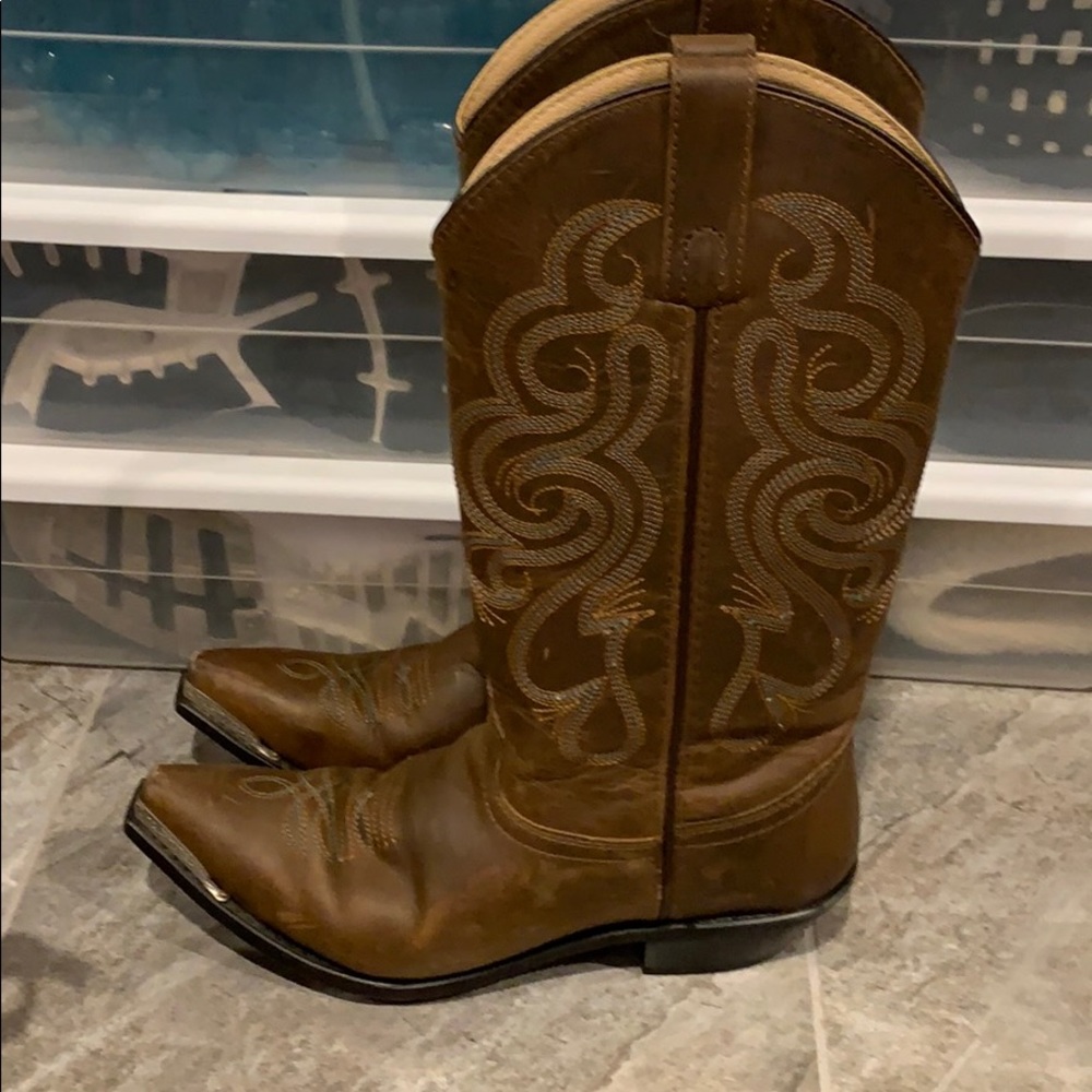 Cowboy boots leather boots
